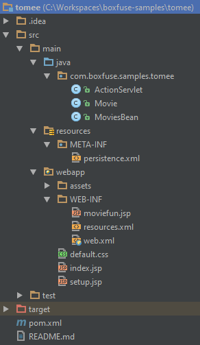 TomEE project structure